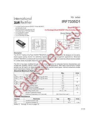 IRF7335D1TR datasheet  